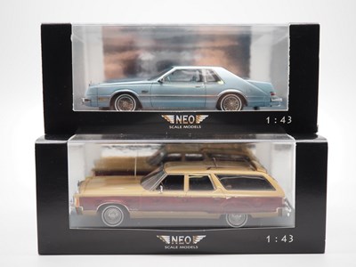 Lot 119 - A pair of 1:43 scale hand built resin models...
