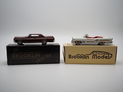 Lot 135 - A pair of 1:43 scale hand built white metal...