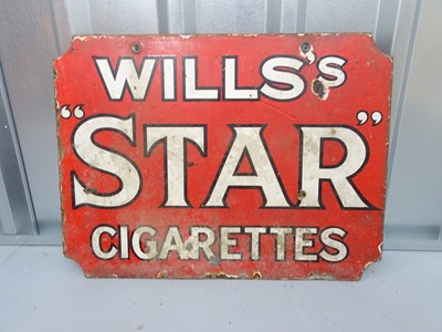 Lot 24 - WILLS'S CIGARETTES (24" x 18") - double sided...