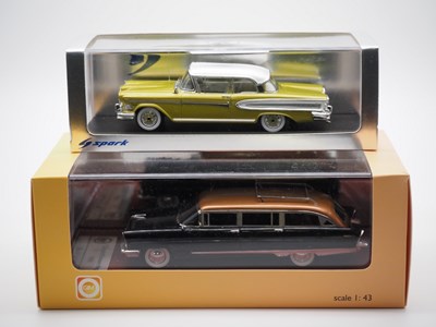 Lot 155 - A pair of 1:43 scale hand built resin models...