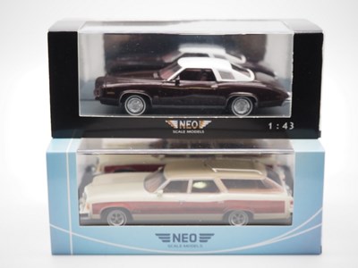 Lot 160 - A pair of 1:43 scale hand built resin models...