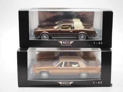 Lot 161 - A pair of 1:43 scale hand built resin models...