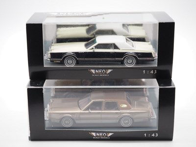 Lot 208 - A pair of 1:43 scale hand built resin models...