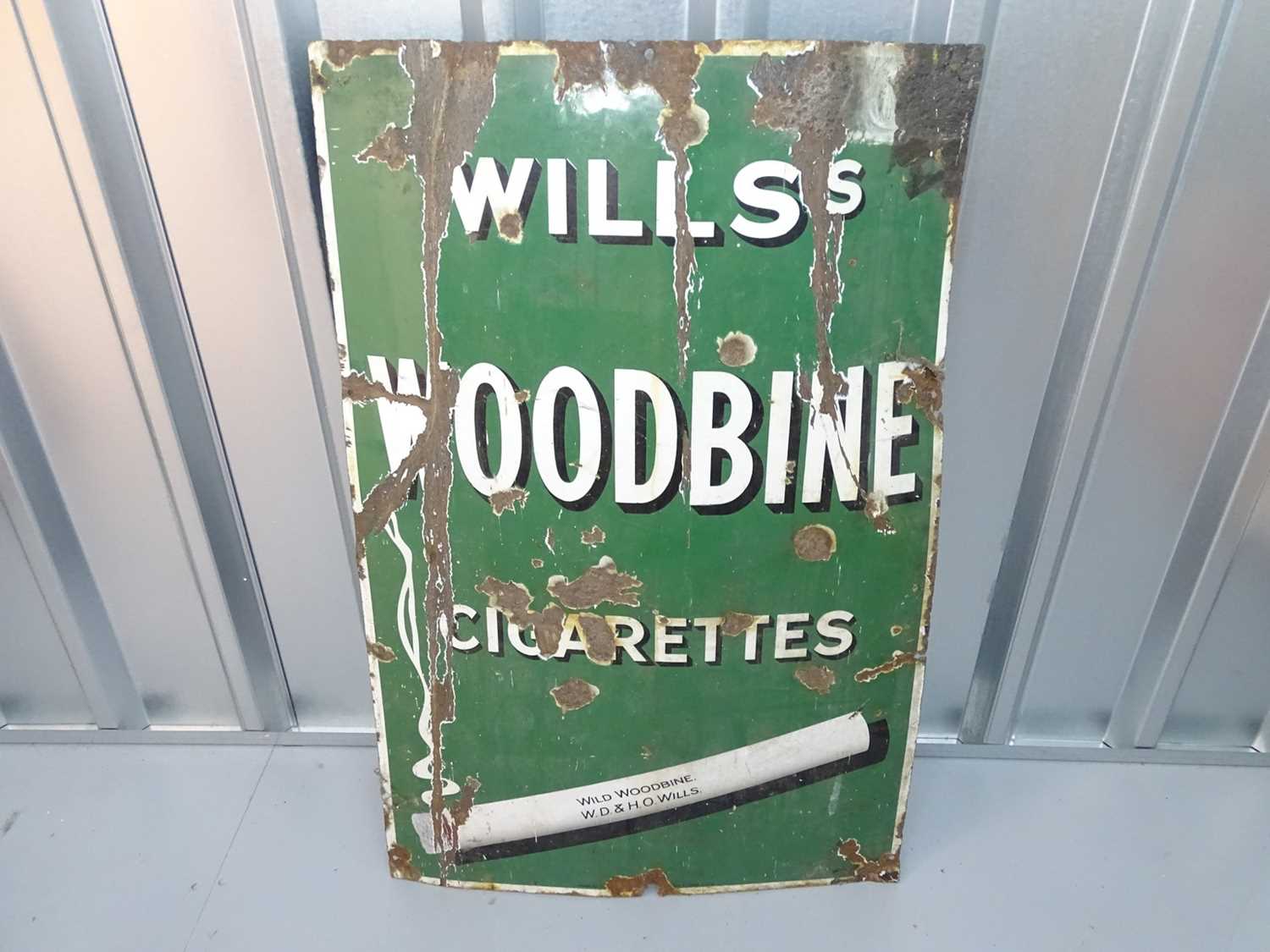 Lot 25 - WILLS'S WOODBINE CIGARETTES (24" x 36") -...