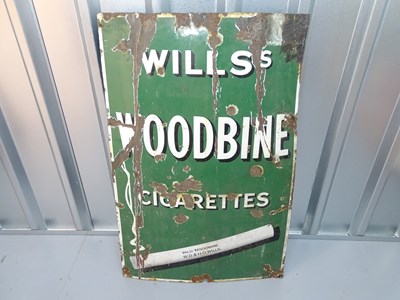 Lot 25 - WILLS'S WOODBINE CIGARETTES (24" x 36") -...