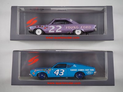 Lot 352 - A pair of 1:43 scale hand built resin models...