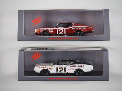 Lot 353 - A pair of 1:43 scale hand built resin models...