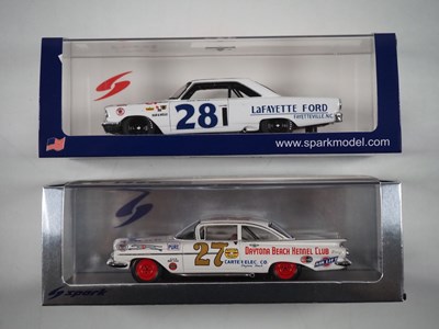 Lot 354 - A pair of 1:43 scale hand built resin models...