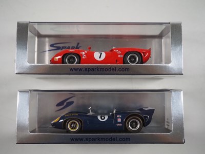 Lot 368 - A pair of 1:43 scale hand built resin models...