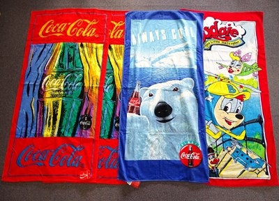 Lot 262 - COCA-COLA: A group of promotional beach towels...