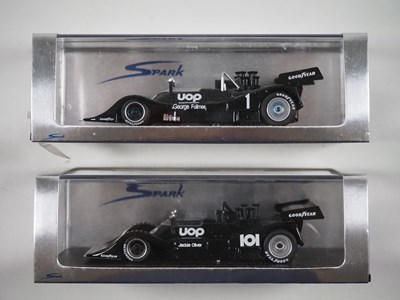 Lot 375 - A pair of 1:43 scale hand built resin models...