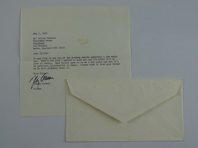 Lot 35 - A typed personal letter to Dylan Kastner hand...