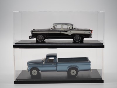 Lot 87 - A pair of 1:43 scale hand built resin models...