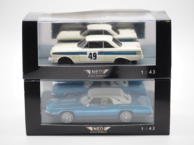 Lot 89 - A pair of 1:43 scale hand built resin models...