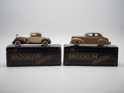 Lot 93 - A pair of 1:43 scale hand built white metal...