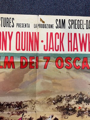 Lot 123 - LAWRENCE OF ARABIA (1962)- Italian 2-Fogli...