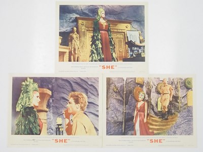 Lot 126 - SHE (1965) - Group of three US lobby cards all...