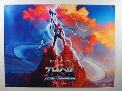 Lot 213 - THOR: LOVE AND THUNDER (2022) set of 3 UK Quad...