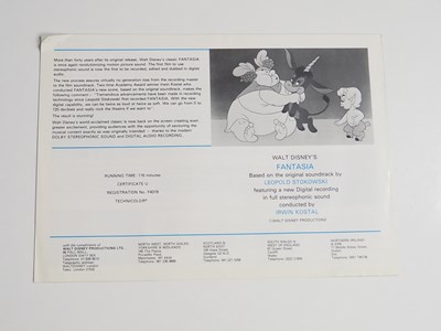 Lot 224 - WALT DISNEY - FANTASIA (1940 - 1976 rerelease)...