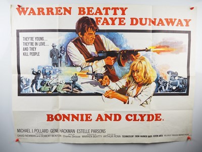 Lot 250 - BONNIE AND CLYDE (1967) First release UK Quad...