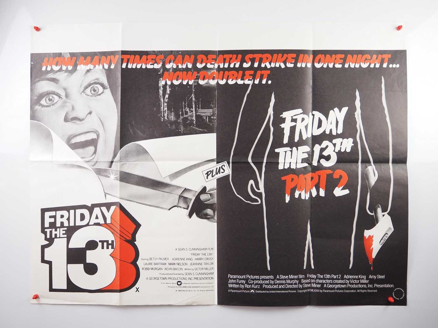 Lot 272 - A pair of UK Quad film posters FRIDAY THE 13TH...