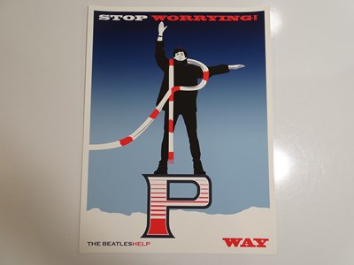 Lot 464 - THE BEATLES - Set of 4 prints by Tom Whalen -...