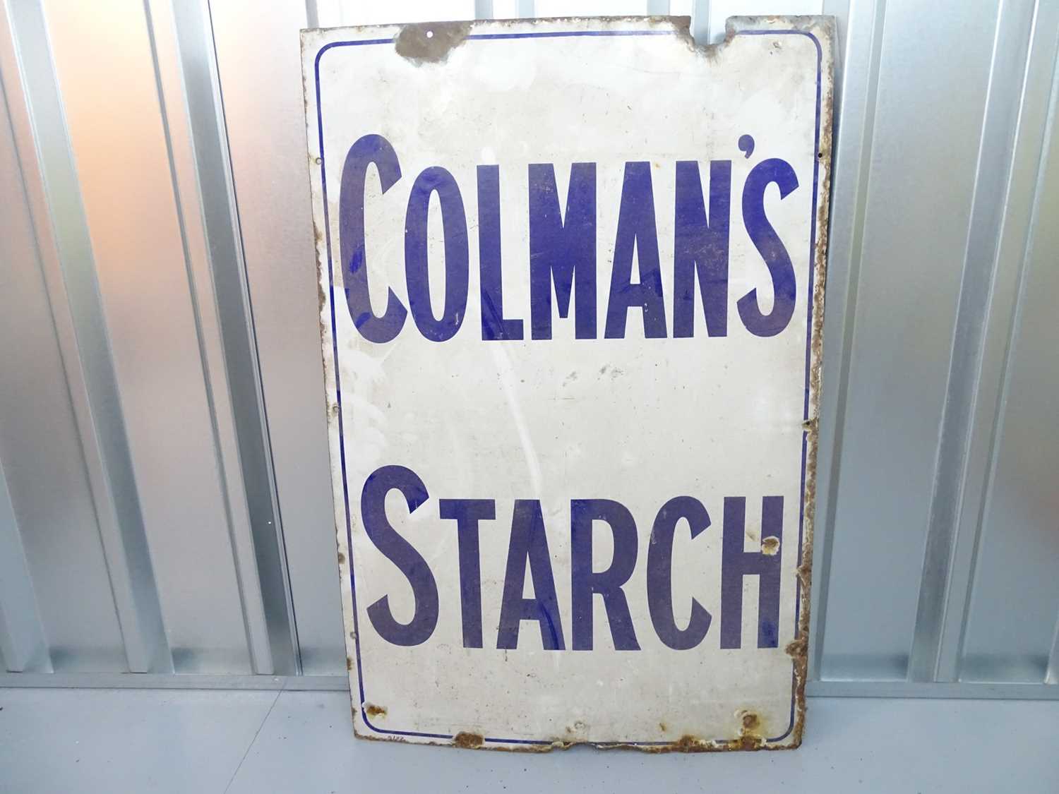 Lot 35 - COLMAN'S STARCH (24" x 36") - enamel single...