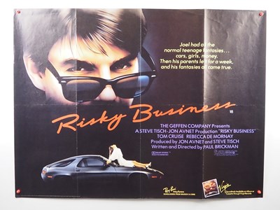 Lot 5 - RISKY BUSINESS (1984) UK Quad film poster -...