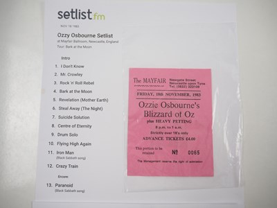 Lot 501 - OZZY OSBOURNE 'Bark at the Moon' Tour 1983/4 -...