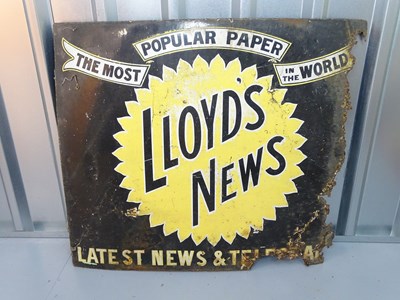 Lot 38 - LLOYD'S NEWS (36" x 30") - enamel single sided...