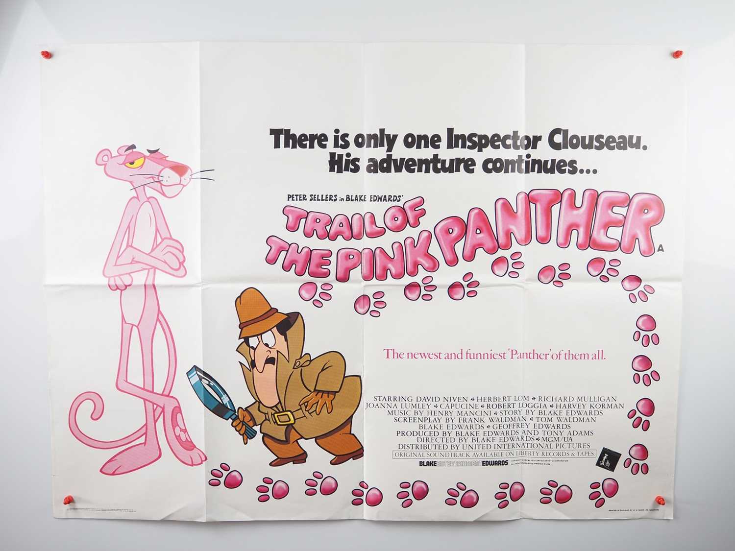 Lot 7 - TRAIL OF THE PINK PANTHER (1982) UK Quad film...