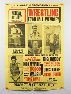 Lot 82 - A pair of 1980s wrestling advertising posters...