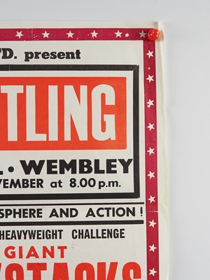 Lot 82 - A pair of 1980s wrestling advertising posters...