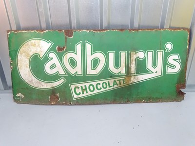 Lot 42 - CADBURY'S CHOCOLATE (48" x 20") - green enamel...