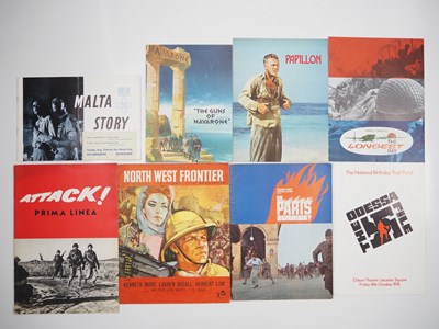 Lot 94 - A group of war related film cinema brochures...