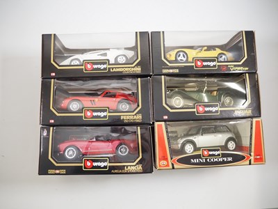 Lot 107 - A group of BBURAGO 1:18 scale cars - VG in G...