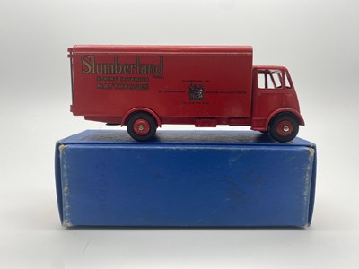 Lot 152 - A DINKY No 514 Guy Van 'Slumberland'- red cab...