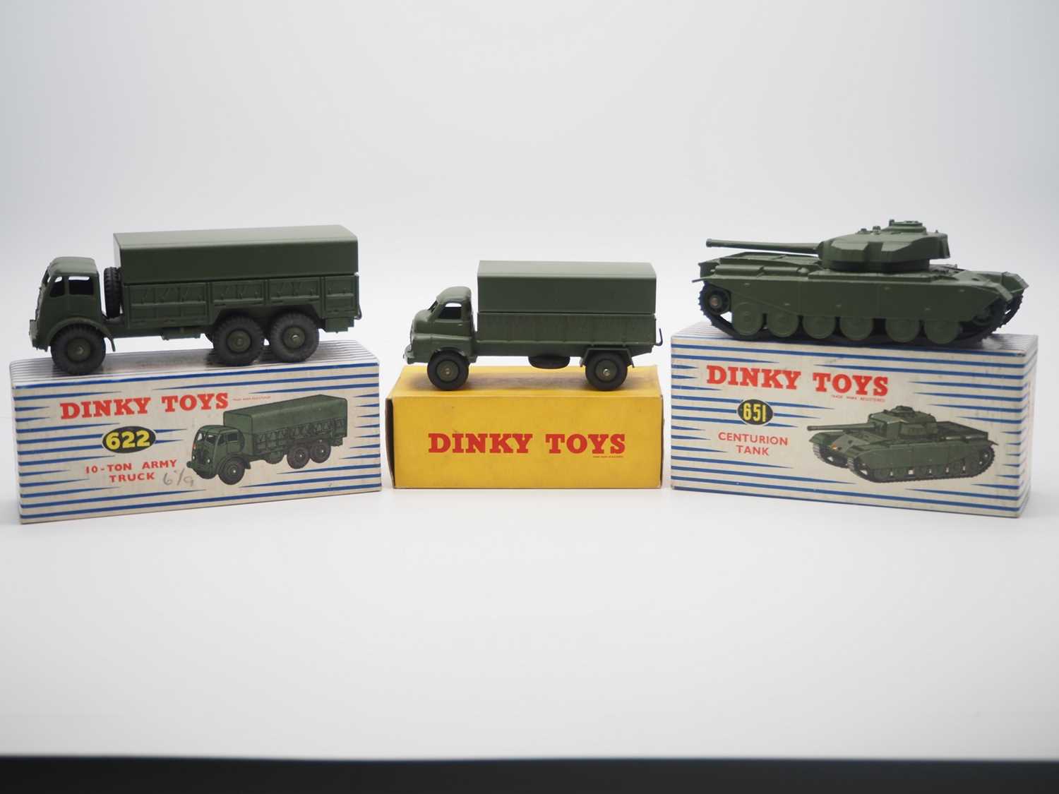 Lot 180 - A group of DINKY military vehicles comprising...