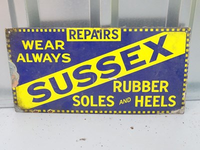 Lot 52 - SUSSEX - shoe repairs (18" x 9") - enamel...