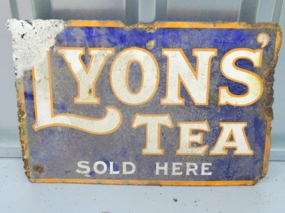 Lot 55 - LYONS' TEA (18" x 12") - enamel double sided...