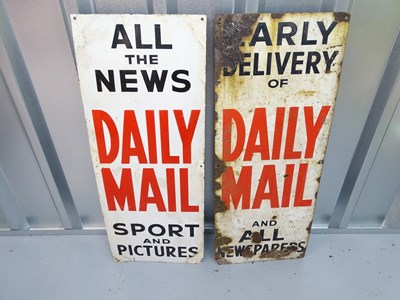 Lot 56 - Pair of enamel DAILY MAIL (12" x 30" each) -...