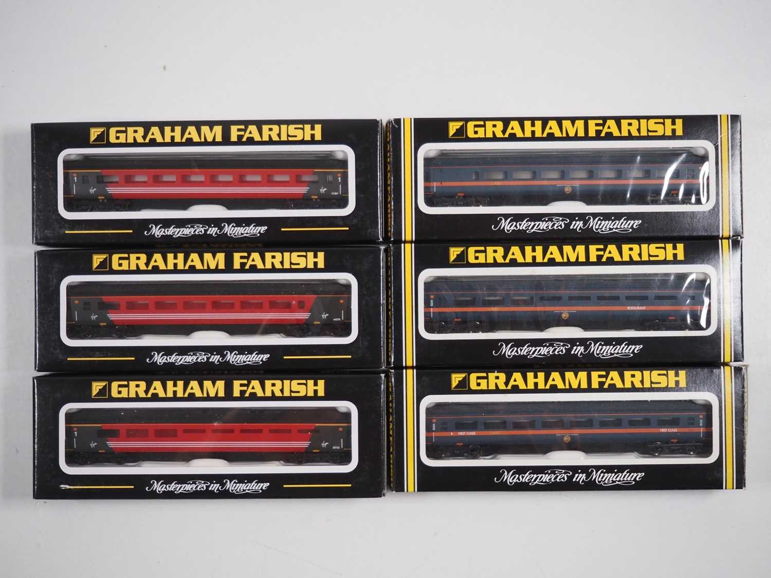 Lot 296 - A group of GRAHAM FARISH N gauge Mark 3 HST...