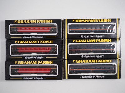 Lot 296 - A group of GRAHAM FARISH N gauge Mark 3 HST...