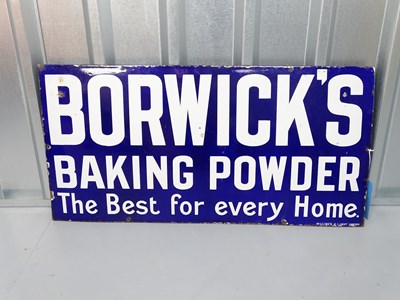 Lot 65 - BORWICK'S BAKING POWDER (36" x 18") - enamel...