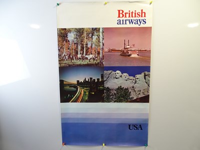 Lot 74 - BRITISH AIRWAYS : USA (63.5 x 101 cm) travel...