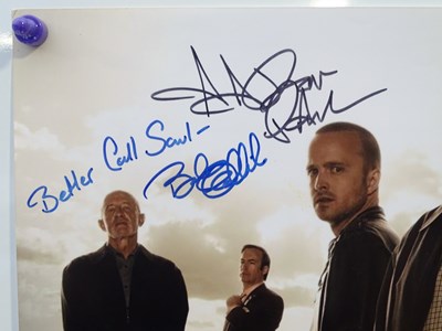 Lot 45 - BREAKING BAD: A pair of signed photographs...