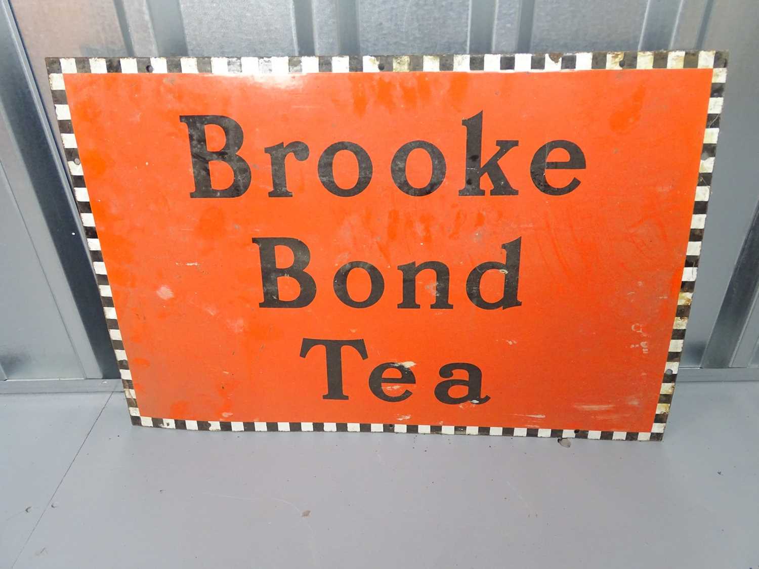 Lot 9 - BROOKE BOND TEA (30" x 20") - enamel single...