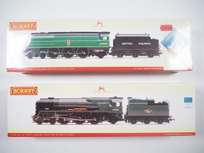 Lot 643 - A pair of HORNBY OO gauge West Country class...