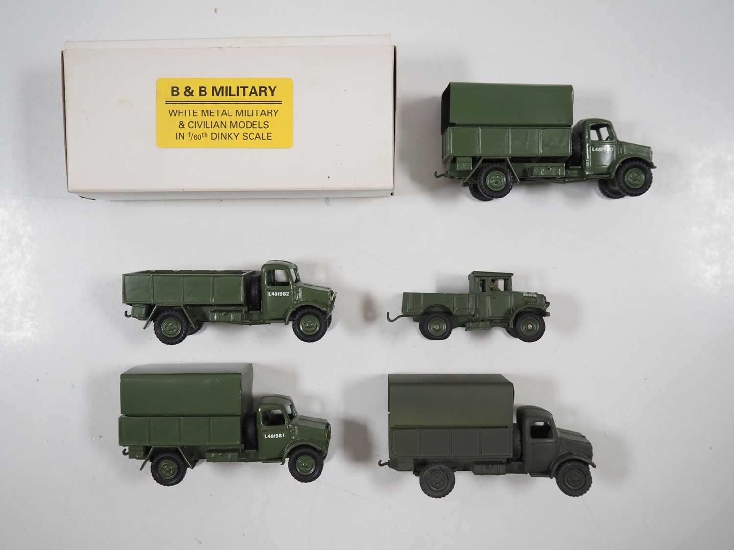 Lot 69 - A group of white metal military vehicles to...