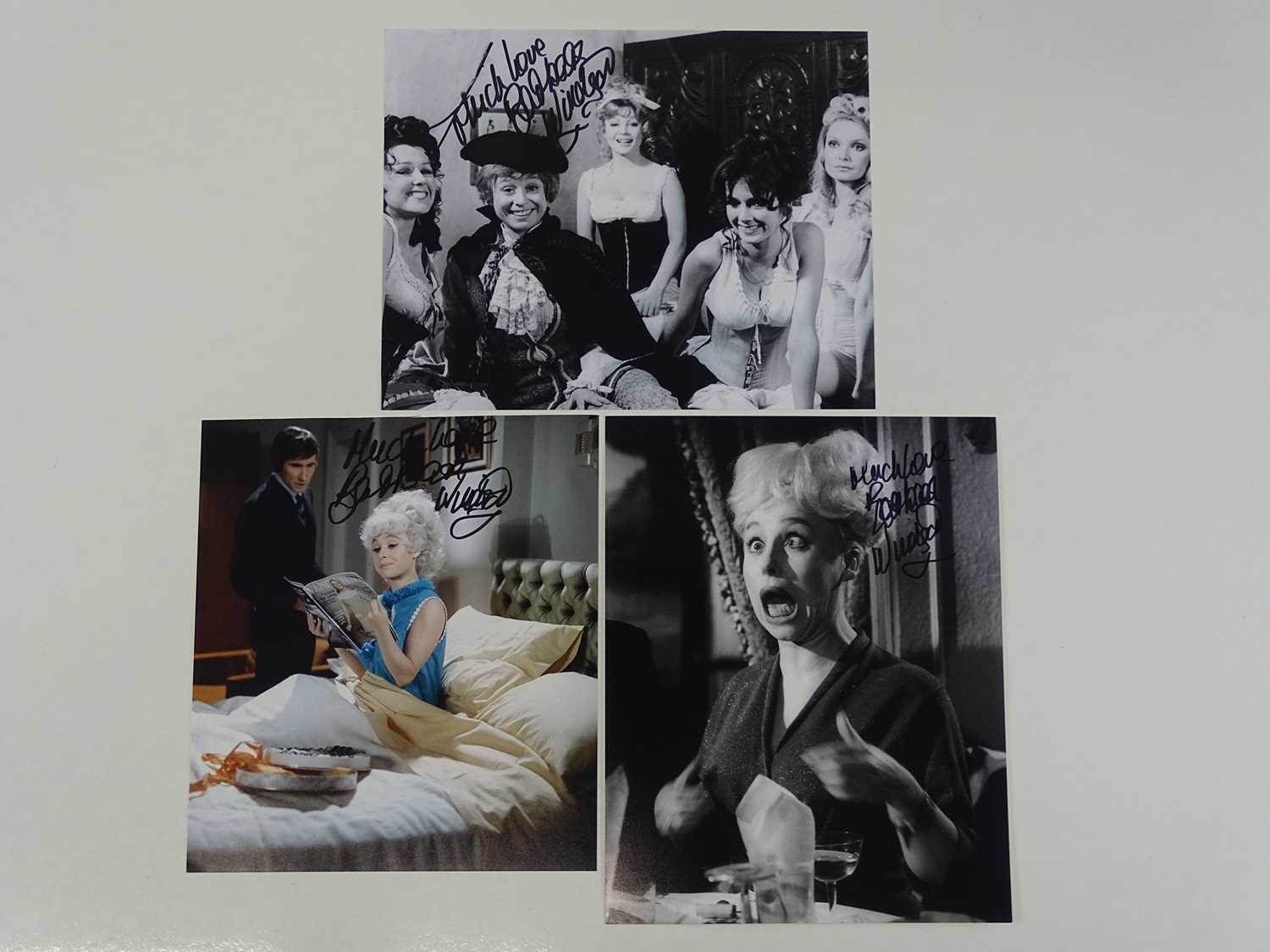 Lot 47 - CARRY ON - A group of three signed BARBARA...